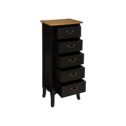 Atmosphera, Createur D'Interieur Chiffonier 5 Tiroirs Noir Chrysa - Atmosphera