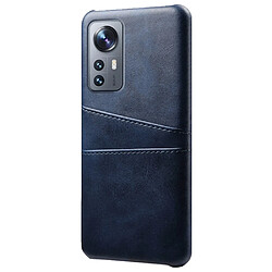 Coque en TPU + PU avec porte-carte bleu pour votre Xiaomi 12 Pro