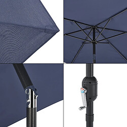 Helloshop26 Parasol hexagonal polyester 270 x 235 bleu marine 03_0008044 pas cher