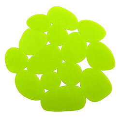 MSV Lot de 4 Tapis antiderapants de douche ou baignoire PVC GALETS 12x13cm Vert Anis