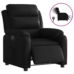 vidaXL Fauteuil inclinable électrique Noir Similicuir