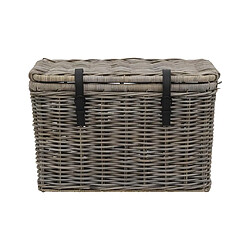 Vente-Unique Lot de 2 malles en kubu NEFTA - L80 x P45 x H55 cm et L70 x P35 x H45 cm - Gris naturel pas cher