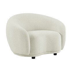 Avis Fauteuil en tissu bouclette blanc ivoire BOVANA de Pascal Morabito