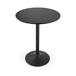 Avis Mes Table de bar ronde 90 cm en bois noir et métal noir - BARMAN