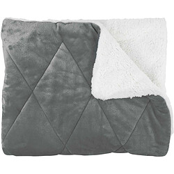 The Home Deco Factory Couvre lit en flanelle sherpa 220 x 240 cm.