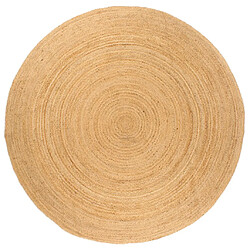 vidaXL Tapis jute tressé 240 cm Rond