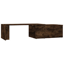 vidaXL Table basse Chêne fumé 150x50x35 cm Bois d'ingénierie