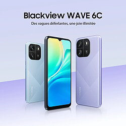 WAVE 6C Blackview Android 13 SmartPhone Bleu - 6.52" dual sim 4G 5100mAh 2Go 32Go (191g)