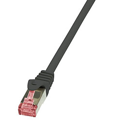 LogiLink PrimeLine Câble réseau Cat6 S/FTP AWG27 PIMF LSZH 3 m Noir