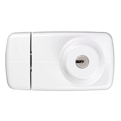 ABUS 532979 7025 W Verrou supplémentaire de porte avec cylindres externe et interne Blanc