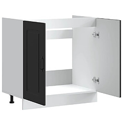 Acheter vidaXL Meuble bas pour évier Kalmar noir 80x46x81,5 cm bois ingénierie