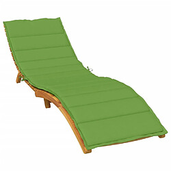 vidaXL Coussin de chaise longue vert mélangé 200x60x4 cm tissu