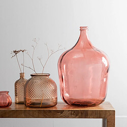 Avis BigBuy Home Bouteille Décorative 36,5 x 36,5 x 56 cm Rose verre recyclé