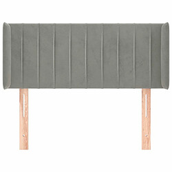 Avis Maison Chic Tête de lit moderne avec oreilles pour chambre - Décoration de lit Gris clair 83x16x78/88 cm Velours -MN66445