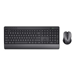 Trust Pack Trezo Clavier et Souris Silencieux Sans Fil Confort Noir