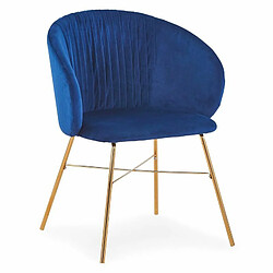 Paris Prix Chaise Design en Velours Kanye 80cm Bleu