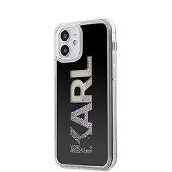 Karl Lagerfeld Etui pour iPhone 12 Mini -noir paillettes