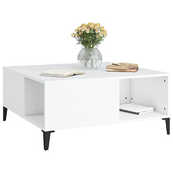 Acheter Maison Chic Table basse,Table Console Table d'appoint, Table pour salon blanc 80x80x36,5 cm bois d'ingénierie -MN60859