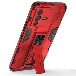 Coque en TPU anti-griffes avec béquille, rouge pour votre Vivo S12