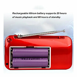 Avis Mini Radio Portable Portable Numérique Fm Usb Tf Mp3 Lecteur Alimenté Par Batterie Au Lithium Haut-Parleur Rouge