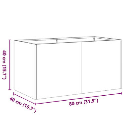 vidaXL Jardinière 80x40x40 cm acier inoxydable pas cher