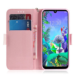 Wewoo Housse Coque Etui en cuir Flip 3D de dessin coloré avec motif Mognolia et pour LG Q60avec support et emplacements cartes et porte-monnaie pas cher