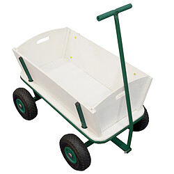 Acheter SUNNY Billy Chariot de Jardin, Bois - VERT | Chariot pour Jardin, Chariot Jardin 4 Roues | Chariot de Plage Capacité 100 kilos, Chariot pour la Plage, Charette de Plage | 94x61x97cm