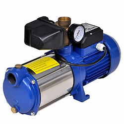 vidaXL Pompe à jet avec manomètre 1300 W 5100 L/h Bleu 