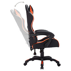 Acheter vidaXL Fauteuil de jeux vidéo avec LED RVB Orange et noir Similicuir