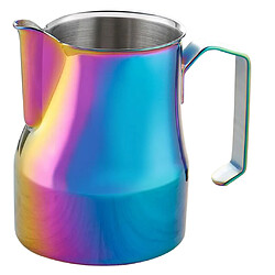 Avis café en acier inoxydable moussant pot à lait tirer fleur cylindre tasse 550ml coloré