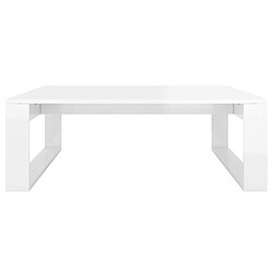 Acheter vidaXL Table basse blanc brillant 100x100x35 cm bois d'ingénierie