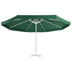 vidaXL Tissu de remplacement pour parasol d'extérieur Vert 500 cm