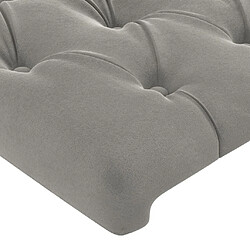 Acheter vidaXL Tête de lit à LED Gris clair 103x16x78/88 cm Velours