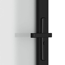 Acheter vidaXL Porte intérieure 102,5x201,5 cm Noir Verre mat et aluminium