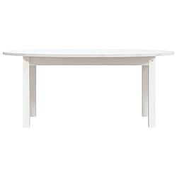 Maison Chic Table basse,Table Console Table d'appoint, Table pour salon Blanc 110x55x45 cm Bois massif de pin -MN59291 pas cher