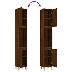 Acheter Helloshop26 Armoire de bain 30 x 30 x 190 cm bois d'ingénierie chêne marron 02_0006538