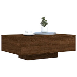 Acheter vidaXL Table basse avec lumières LED chêne marron 85x55x31 cm