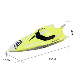 Wewoo Bateau télécommandée jaune 3312M 4 canaux 2,4 GHz Mini Racing Boat RC Speedboat enfants jouet avec télécommande