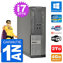 PC Dell Optiplex 3020 SFF i7-4770 RAM 4Go Disque Dur 2To Windows 10 Wifi - Occasion