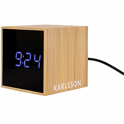 Karlsson Réveil en bambou Mini cube.