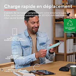 SANAG Redoh Batterie Externe 20000Mah Charge Rapide 20W, Pd 18W Usb-C, Qc 3.0 Usb, 50% Plastiques Recyclés, Câble Inclus, Power Bank Chargeur Iphone, Ipad, Samsung, Xiaomi, Tablette - Vert