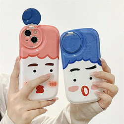 GUPBOO Étui pour iPhone11ProMax Funny Graffiti Levant Les Sourcils Expression Funny Phone Case Couple