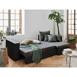 Bestmobilier Opale - canapé d'angle réversible 4 places - convertible - avec coffre - en tissu et simili