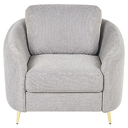 Beliani Fauteuil TROSA Tissu Gris clair pas cher