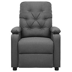 vidaXL Fauteuil de massage Gris clair Tissu