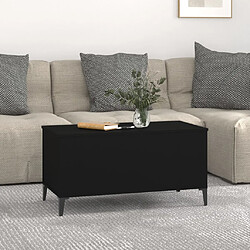 Avis ComfortXL Table Basse Noir 90x44,5x45 Cm Bois D'ingénierie