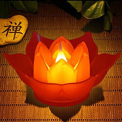 Eau flottante de lampe de lotus de LED souhaitant la bougie artificielle rouge pas cher