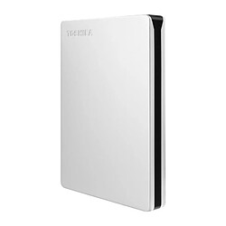 Disque dur externe - TOSHIBA - Canvio Slim - 2 To - Argent