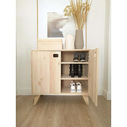 Acheter Astigarraga Armoire en pin brut 1 porte 2 tablettes Dinamic.