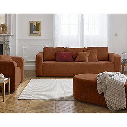 Bestmobilier Miro - canapé droit 3 places - convertible avec coffre - en velours texturé